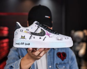 Nike Air Force 1 Airbrush Custom Graffiti Painted Shoes Art Style