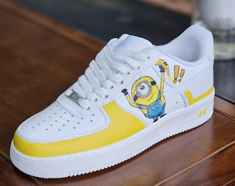 Hand-Painted Minions Custom Air Force 1 Sneakers | Despicable Me AF1 Shoes