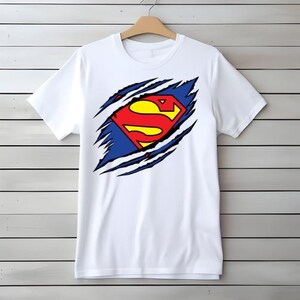 Supeman Ripped Logo Super Hero SVG PNG | Superhero Ripped Logo Shirt Design | Comic Book ...