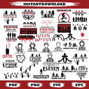 Vänner ljuger inte SVG PNG, elva Svg, SVG, silhuettklippfiler, digital nedladdning, present till kvinnor, tonåringar, män, vänner