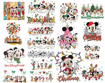 Mickey and Friends Christmas Svg, Family Xmas Png Svg, Christmas family Trip svg, Very Merry Xmas Santa Mickey Mouse Svg Png