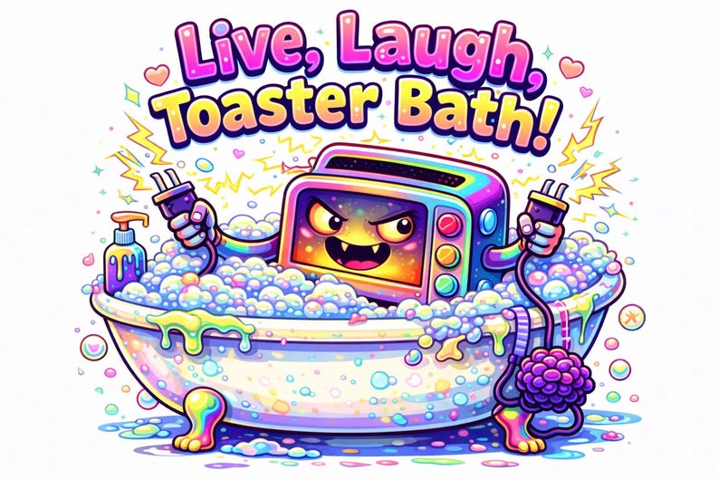 Toaster Bath Icon Live. Laugh. Toaster Bath. - Etsy