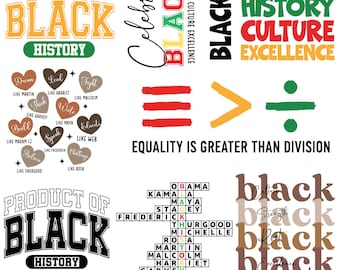 Black History Month Bundle, Black History SVG Bundle. Black History Png, Black History Svg, African American, Black Culture, Black People
