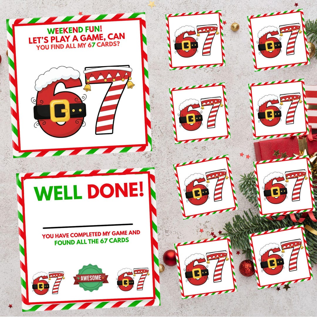 6 7 Elf Prop Game, Scavenger Hunt Game Elf Idea, 6-7 Christmas Prop, 6 ...