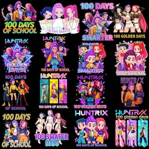 100 goldene Tage K Pop Png Bundle, 100 Tage Schule K Pop Png, 100 Tage Dämonenjäger Png, Kpop Idol Gruppe Shirt, Saja Jungen Mädchen Bands Png