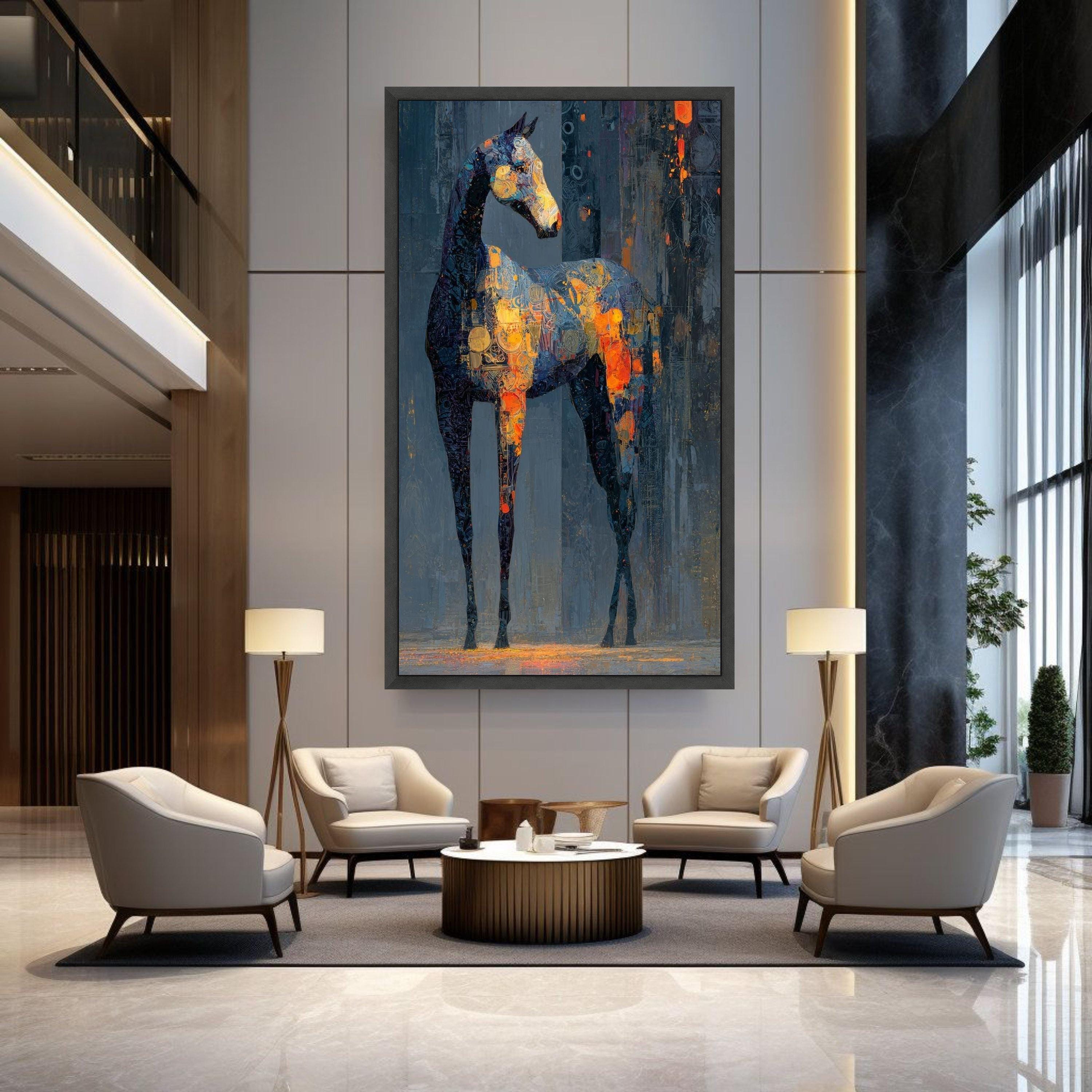Abstract Horse Canvas Art, Colorful Equine Painting, Ready to Hang - Etsy