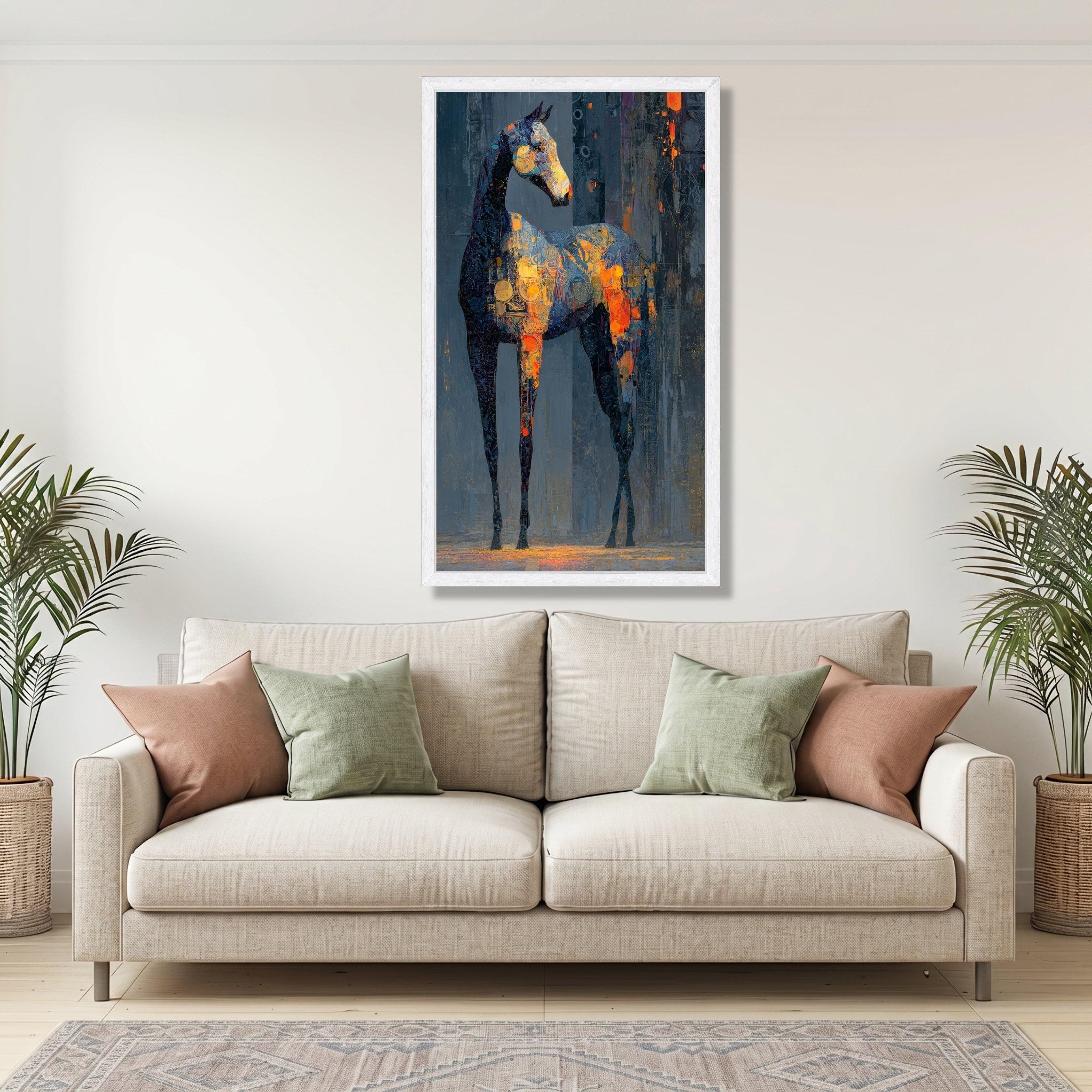 Abstract Horse Canvas Art, Colorful Equine Painting, Ready to Hang - Etsy