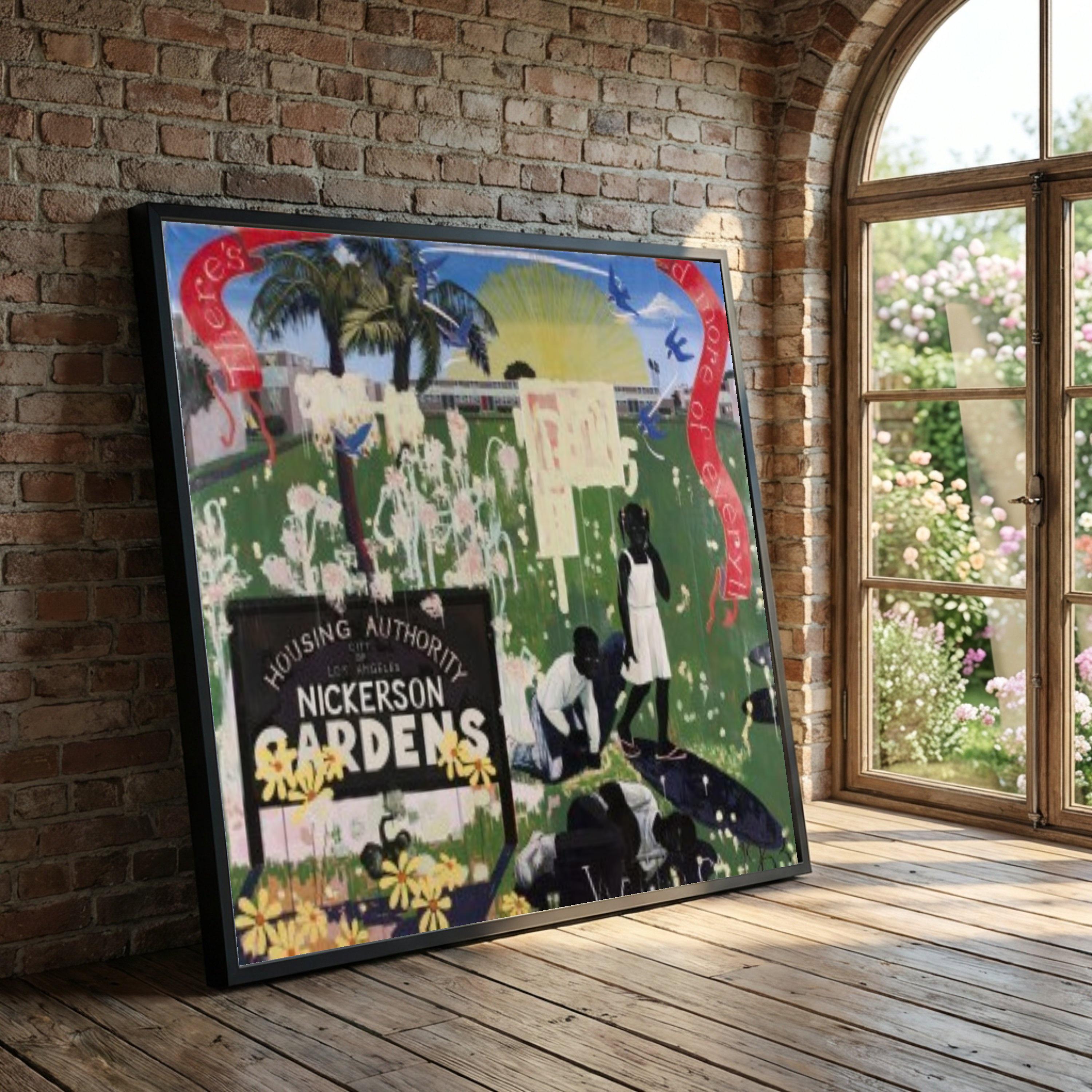 アート・デザイン・音楽 OUTSIDE OFFICE / STEFFEN GRAP Kerry James Marshall Nickerson Gardens Canvas Art Print, Urban