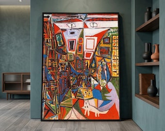 Abstract Cubism Canvas Print, Picasso Style, Modern Home Decor