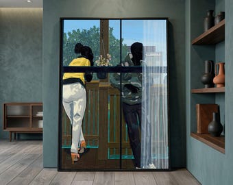 Kerry James Marshall Canvastavla, Silhuetter av figurer, Urban väggkonst