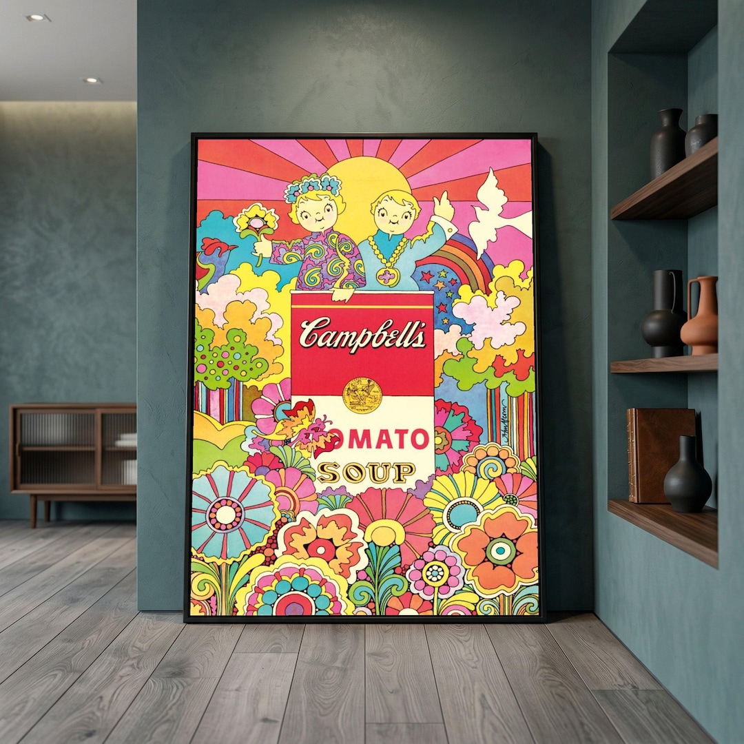 Retro Campbell's Soup Canvas Print, Pop Art Kitchen Decor - Etsy