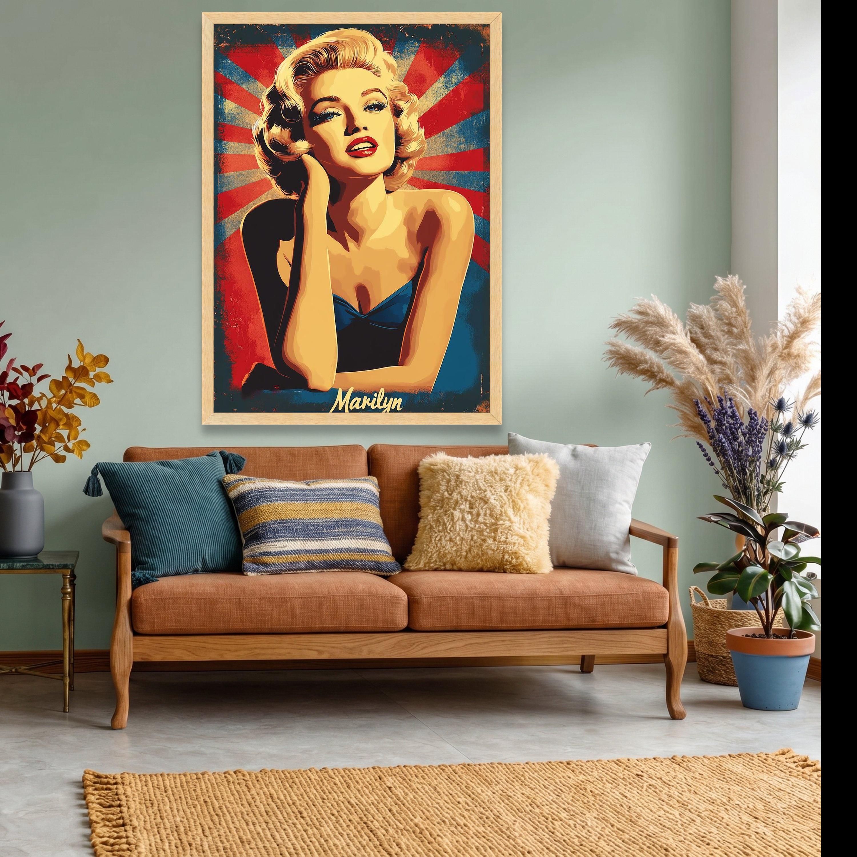 Marilyn Monroe Pop Art Canvas Print, Hollywood Glamour Wall Decor - Etsy
