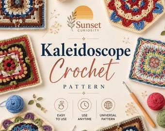 Kaleidoscope Crochet Pattern | PDF Pattern with Step-by-Step Diagrams | Japanese Language