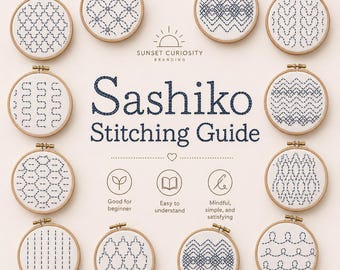 Sashiko Stiching Guide | Step by Step Tutorials in English | Sashiko Projects Guide