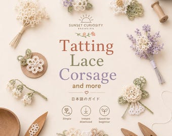 Tatting lace corsage Beautiful Accessories | Step by Step Tutorials in Japanese | Bracelet and more