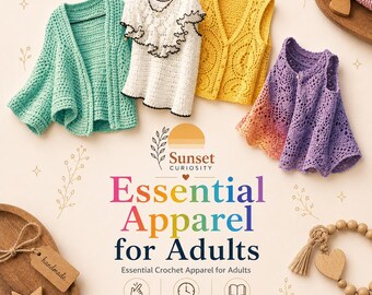 Essential Crochet Apparel Pattern | PDF Pattern with Step-by-Step Diagrams | Japanese Language