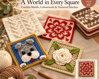Complete Collection of Crochet Patterns | Crochet motif Colorful Work | PDF Pattern with Step-by-Step Diagrams |  Japanese Language