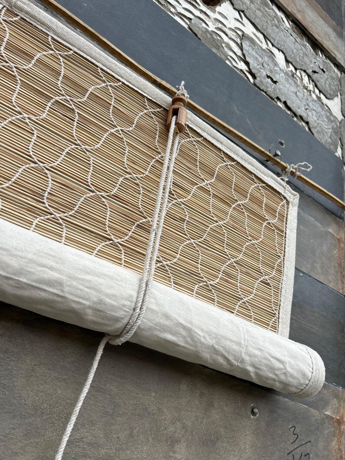 Cross Thread Bamboo Blinds for Windows in Custom Size - Etsy