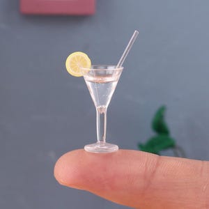 Miniature Lemon Tea - Dollhouse Beverage (Tiny Drink/ Cafe/ Bar/ Kitchen Props) 1:12 Scale
