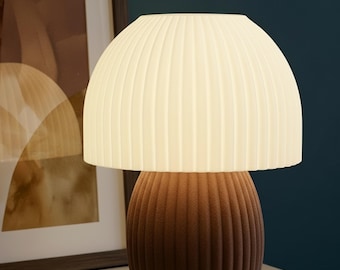 Orbela Mushroom Dome Lamp | 3D Printed Japandi Table Light, Cottagecore Bedside Decor, Unique Gift