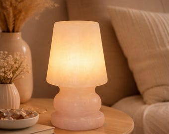 Natural Himalayan Salt Crystal Lamp, Cozy Amber Night Light, Unique Home Decor