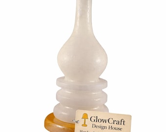 Vase Shape Himalayan Salt Lamp, Natural Ambient Night Light, Unique Decor