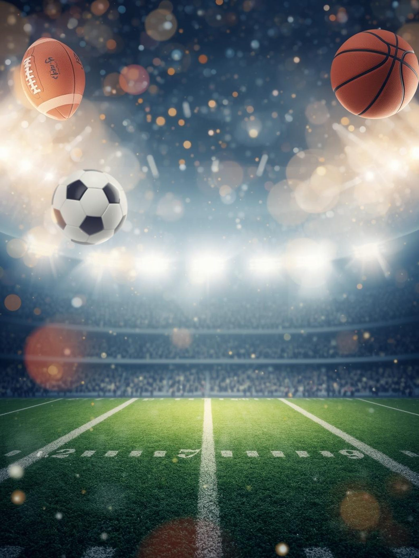 Happy New Year 2026 Sports Backdrop | Sports Stadium (digital Download ...