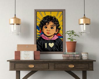 Custom Retro Pop Art Portrait | Vintage Propaganda Style Digital Poster