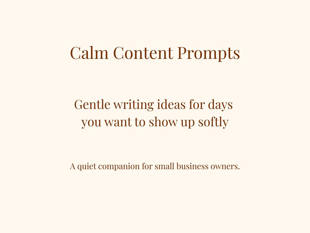 Small Writing Prompts Calm Content Prompts for Small Business Owners, Gentle Writing Prompts ...