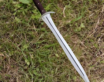 Hand Forged 1095 High Carbon Steel Sword, Handmade Damascus Steel Sword With Leather Sheath