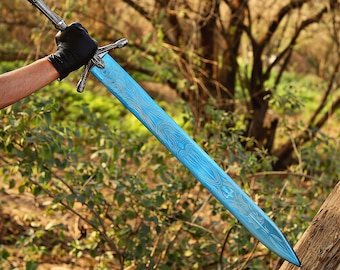 Hand Forged Elden Ring Holy Moonlight Great sword 40 Dark Soul Replica Medieval Sword With Wall Plaque