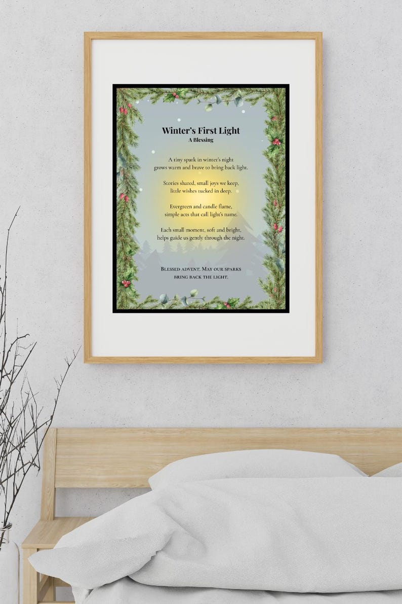 Winter Solstice Blessing Poem Printable | Yule Invocation | Family ...