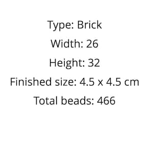 dimension of the stitch earrings pattern