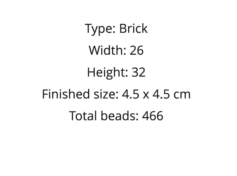 dimension of the stitch earrings pattern