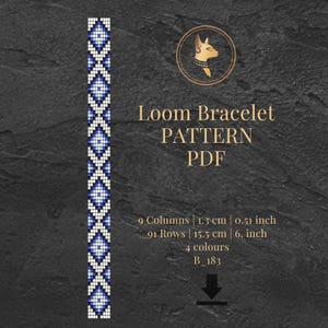 Evil Eye Protection Bracelet Pattern PDF | Loom Beading | Miyuki Delica 11/0 | Instant Download
