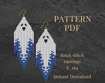Spookoorbellen baksteensteekpatroon pdf Miyuki-rocailles Halloween eigenzinnige kralenoorbellen DIY-zelfstudie