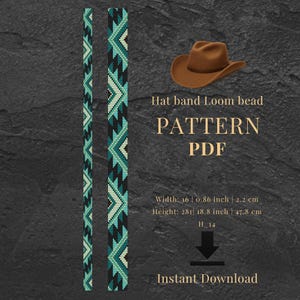 Beaded Cowboy Hat Band Pattern: DIY Western Cowgirl Style Loom Bead Pattern