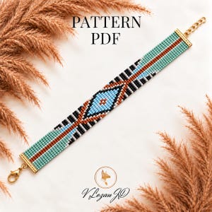 Evil Eye Loom Beaded Bracelet Pattern PDF, Miyuki Seed Bead Protection Design