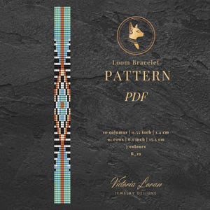 Evil Eye Loom Beaded Bracelet Pattern PDF, Miyuki Seed Bead Protection Design