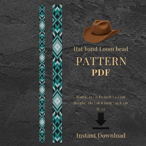 Perlenhut Band Muster - DIY Western Cowgirl & Cowboy Loom Bead Muster