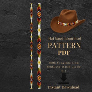 Loom Perlenhut Band Muster - Western Cowgirl & Cowboy Design PDF