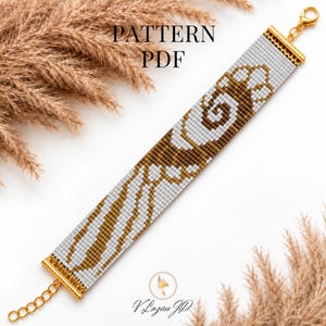 Loom Beaded Bracelet Pattern PDF, Miyuki Seed Bead Shell Design Inspired  DIY