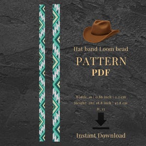 Patroon voor een kralenband voor een cowboyhoed: DIY kralenpatroon voor een western cowgirl-stijl weefgetouw