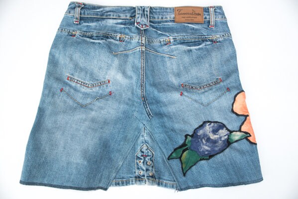 Cool Mini Skirt From Recycled Jeans - Etsy