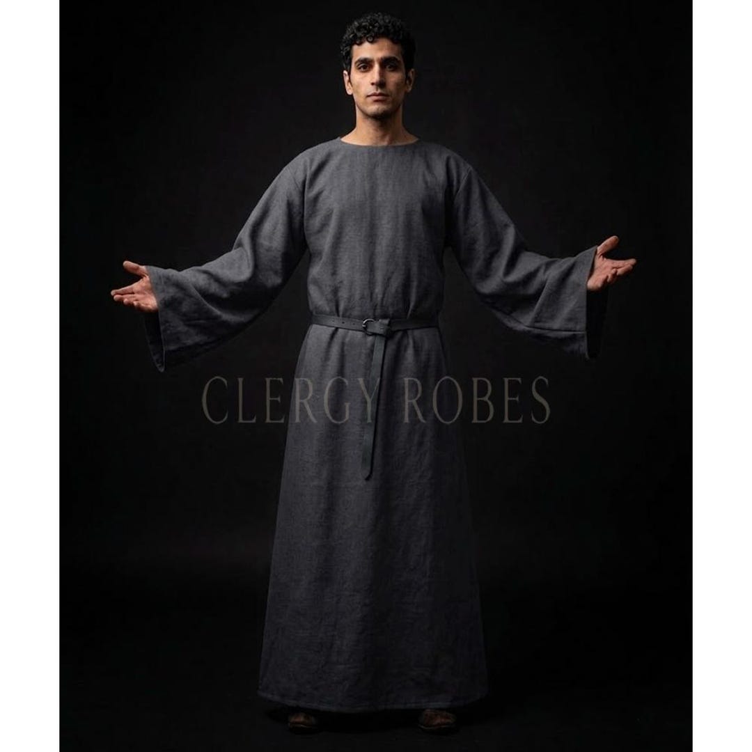 Franscican Robe Franciscan Gray Monk Habit – Medieval Clergy Robe - Etsy