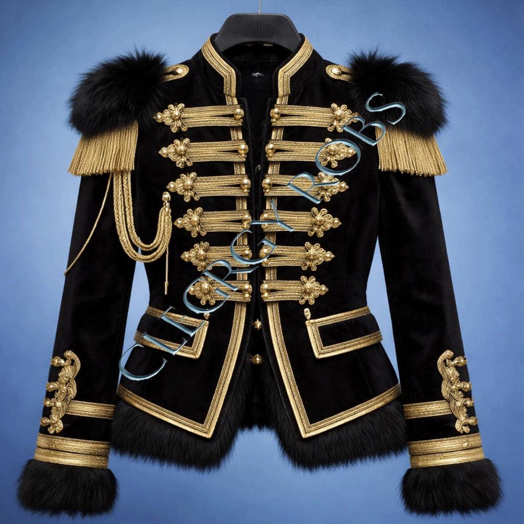 Gold Braided Ceremonial Military Jacket - Etsy