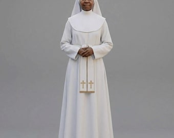 Handmade Nun Habit Religious Cassock – Custom Liturgical Vestment for Women
