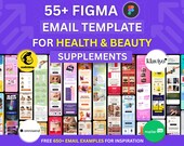 55+ Figma Email Template for Health & Beauty Supplement Email Marketing Campaign Flodesk Klaviyo Mailchimp Newsletter Email Automation Flow
