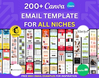 200種類以上のメールテンプレート Canva あらゆるニッチ向け メールマーケティングキャンペーン Eコマースブランド Flodesk Klaviyo Mailchimp ニュースレター メール自動化フロー