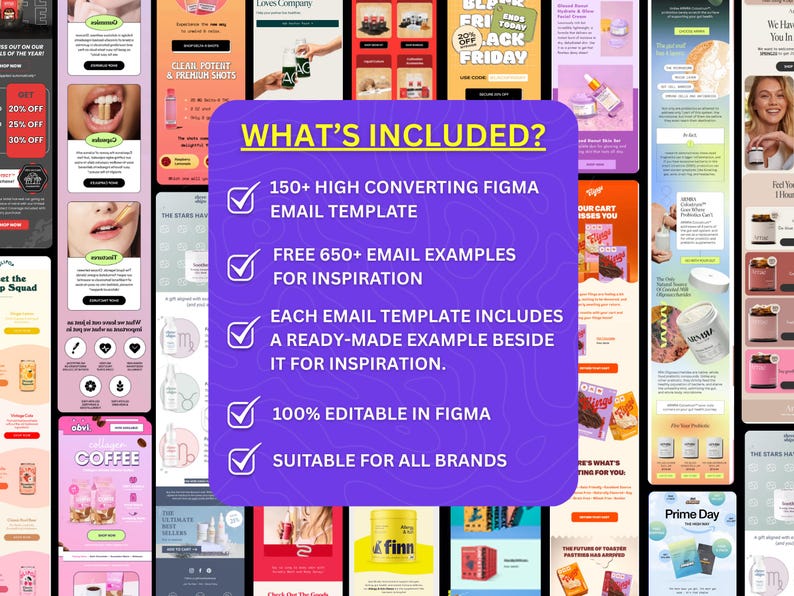 Newsletter Examples Figma 150+ Figma Email Template for Health & Beauty Supplement Email ...